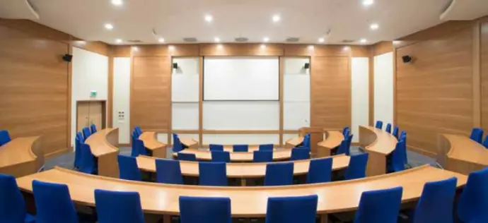 Academic conference hall – AVLC+ lecture presentation and auditorium AV integration