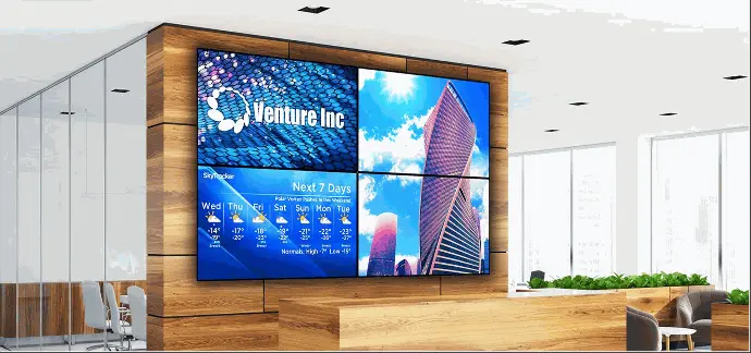 Modern executive office – AVLC+ corporate workspace audiovisual and control system integration