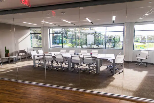 Sports training facility with background music system, digital signage and lighting control.